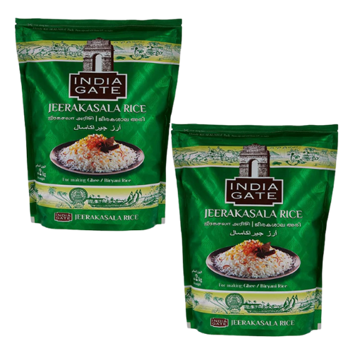 India Gate Jeerakasala Rice (Bundle of 2 x 2kg) - 4kg