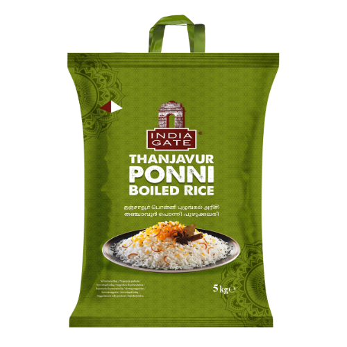 India Gate Ponni Boiled Rice (5kg) - Damaged Packaging