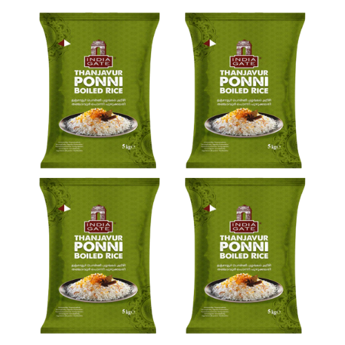 India Gate Ponni Boiled Rice (Bundle of 4 x 5kg) - 20kg