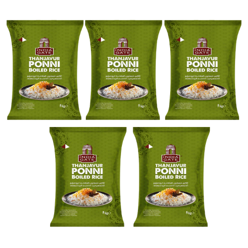 India Gate Ponni Boiled Rice (Bundle of 5 x 5kg) - 25kg