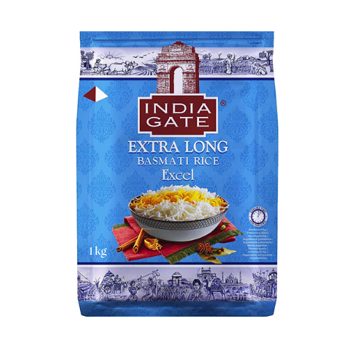 India Gate Extra Long Basmati Rice - Excel (1kg)