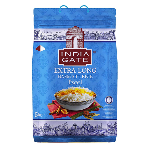 India Gate Extra Long Basmati Rice Excel (5kg) - Damaged Packaging