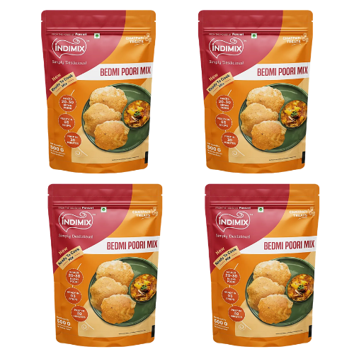 Indimix Bedmi Poori Mix (Bundle of 4 x 500g)