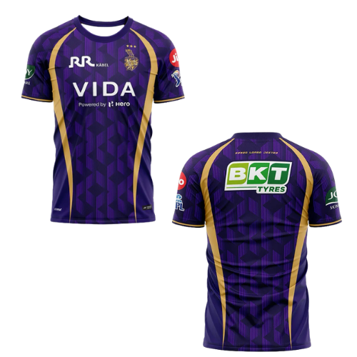 Free IPL 2026 Kolkata Knight Riders Fan Edition Replica Team Jersey - XS (1pcs)