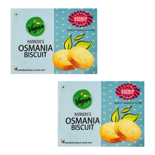 Karachi Bakery Osmania Vegan Biscuits (Bundle of 2 x 400g)