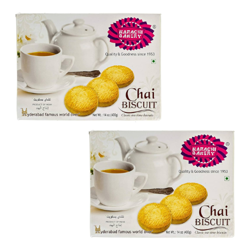 Karachi Bakery Vegan Chai Biscuits (Bundle of 2 x 400g)