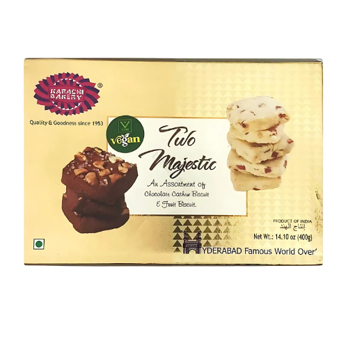 Karachi Bakery Vegan Double Delight Chocolate Cashew and Fruit Biscuit (400g)