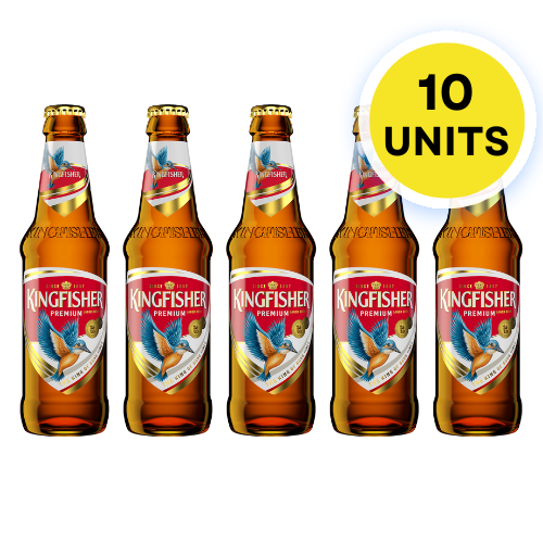 Kingfisher Premium Lager Beer (Bundle of 10 x 330ml)