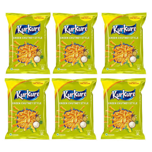 Kurkure Green Chutney Rajasthani Style (Bundle of 6 x 68 to 90g)