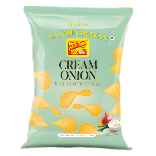 LaxmiNarayan Cream & Onion Potato Wafers (125g) - Sale Item [BBD: 13 October 2026]