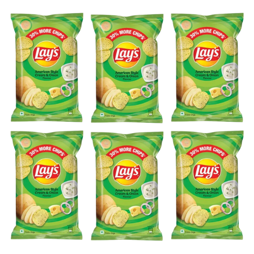 Lay's American style cream & Onion (Bundle of 6 x 52g)