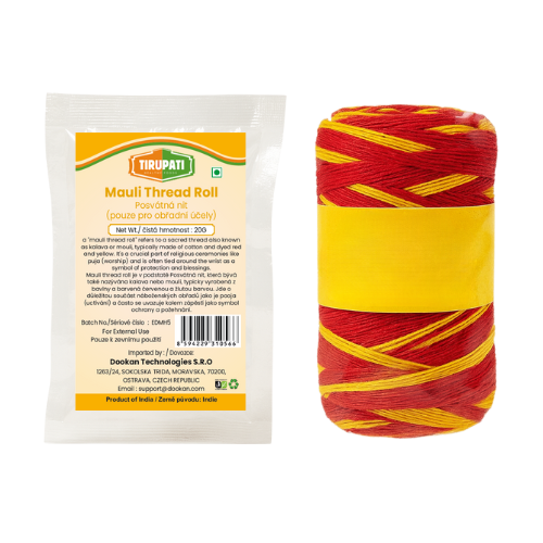 Tirupati Nada Chhadi / Moli Thread Roll / Pooja Kalava (Red and Yellow) (1pc)