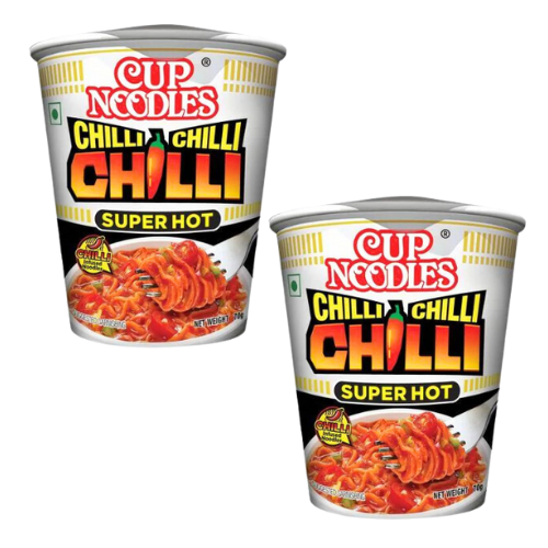 Nissin Chilli Cup Noodles (Bundle of 2 x 70g) - Sale Item [BBD: 02 September 2024]