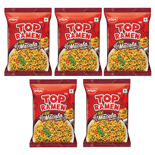 Nissin Top Ramen Masala noodles (Bundle of 5 x 50g) - Sale Item [BBD: 28 April 2025]