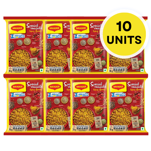 Maggi 2-Minute Noodles Special Masala (Bundle of 10 x 70g) - Sale Item [ BBD: 29 February 2024]