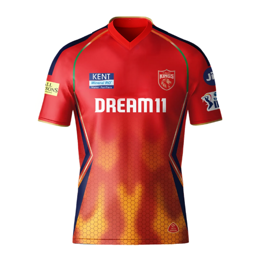 Free IPL 2025 Punjab Kings Fan Edition Replica Team Jersey - L (1pc)