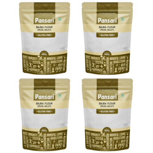 Pansari Bajra / Pearl Millet Flour (Bundle of 4 x 500g)