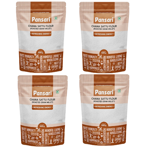 Pansari Channa Sathu / Sattu Powder (Bundle of 4 x 500g)