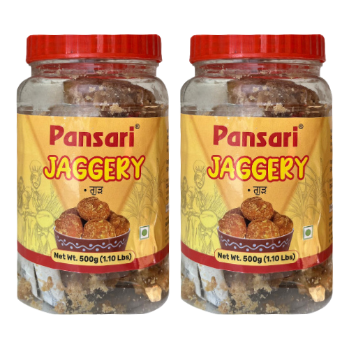 Pansari Jaggery Gur (Bundle of 2 x 500g)