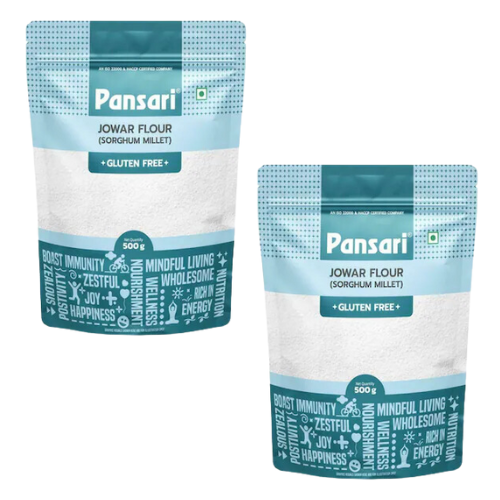 Pansari Juwar / Juar / Sorghum Flour (Bundle of 2 x 500g)