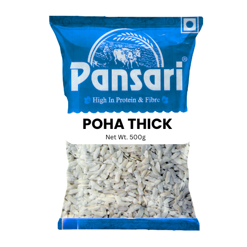 Pansari Poha / Powa / Flattened Rice - Thick (500g)