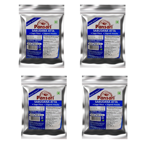 Pansari Sabudana / Sago Flour (Bundle of 4 x 500g)