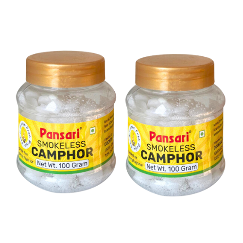 Pansari Smokeless Camphor / Karpoor Tablets (Bundle of 2 x 100g)