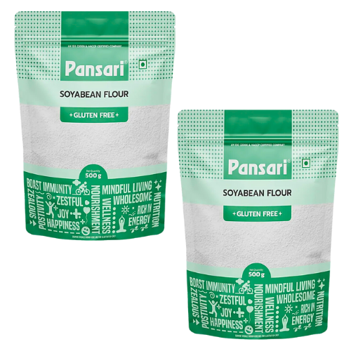 Pansari Soyabean Flour (Bundle of 2 x 500g)