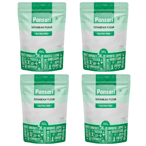 Pansari Soyabean Flour (Bundle of 4 x 500g)