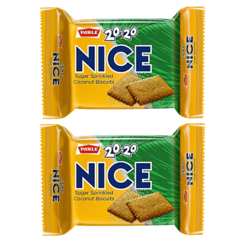 Parle 20-20 Nice Coconut Biscuit (Bundle of 2 x 75g)