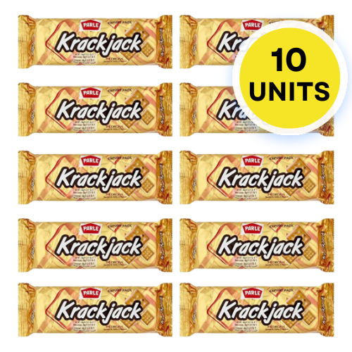 Parle Krakjack Biscuits (Bundle of 10 x 60g)