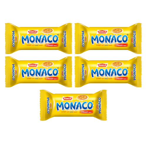 Parle Monaco Salty Biscuits (Bundle of 5 x 58g)