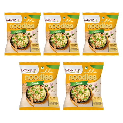 Patanjali Classic Atta Noodles (Bundle of 5 x 60g) - Sale Item [BBD: 10 March 2025]