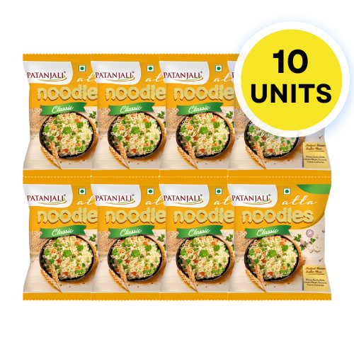 Patanjali Classic Atta Noodles (Bundle of 10 x 60g) - Sale Item [BBD: 10 March 2025]