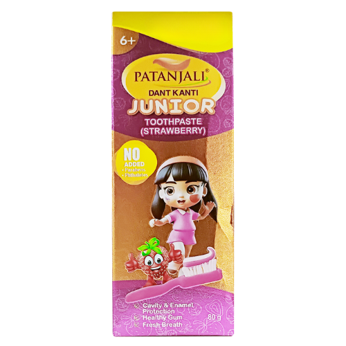 Patanjali Junior Dant Kanti Toothpaste - Strawberry Flavour (80g)