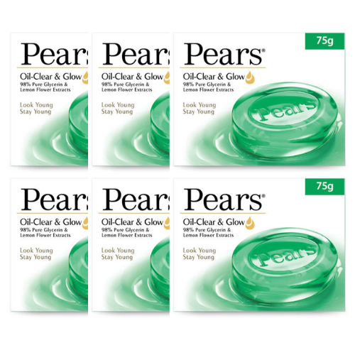 Pears Oil Clear And Glow Soap (Bundle of 6 x 75g)