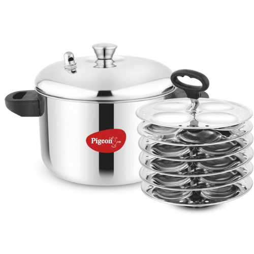 Pigeon Stainless Steel Idli Pot / Maker (6 plates)(1pc)