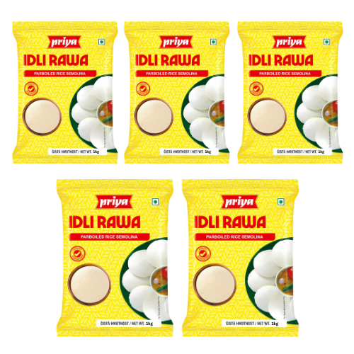 Priya Idli Rava (Bundle of 5 x 1Kg) - 5Kg