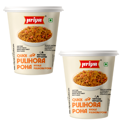 Priya Ready to Eat / Quick Pulihora Poha (Bundle of 2 x 80g)