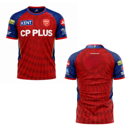 Free IPL 2025 Punjab Kings  Fan Edition Replica Team Jersey - XXXL (1pc)