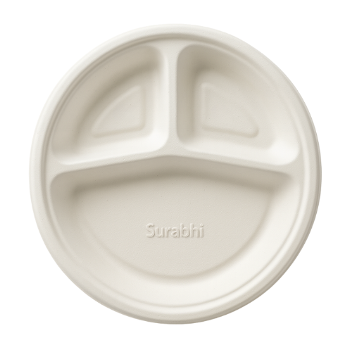 Bagasse Round Plate (Pack of 25) (1pc)