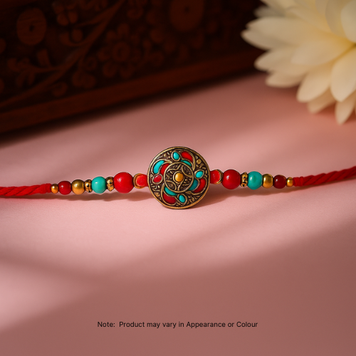 Free Royal Heritage Mandala Rakhi (7821) (1pc)