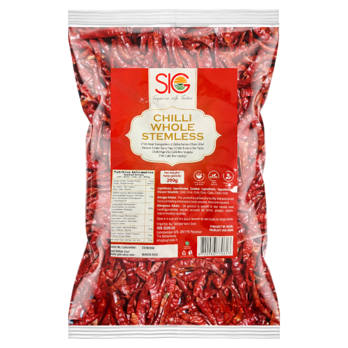 SIG Dried Red Chillies Long Without Stem (200g)
