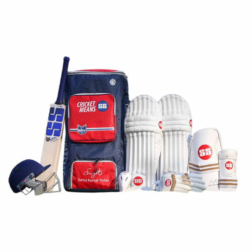 SS Sky Premium English Willow Premium Cricket Kit With Helmet Small Boys (Right Hand) (1pc)