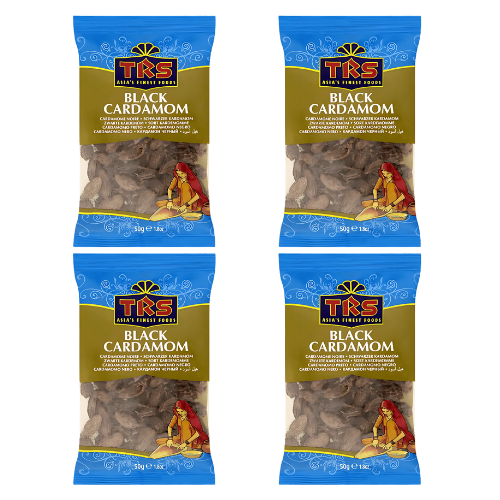 TRS Black Cardamom (badi elaichi) (Bundle of 4 x 50g)