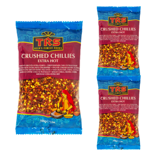 TRS Crushed Red Chilli - Extra Hot (Bundle of 3 x 100g)