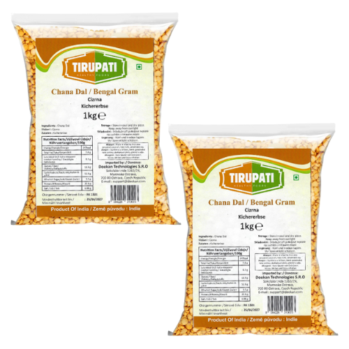 Tirupati Chana Dal / Bengal Gram (Bundle of 2 x 1kg)