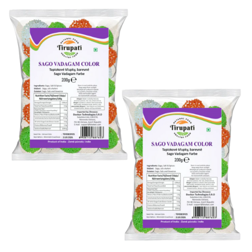 Tirupati Color Sago / Javvarisi vadagam (Bundle of 2 x 200g) - Sale Item [BBD: 27 February 2026]