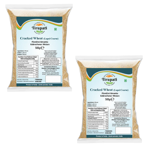 Tirupati Dalia Lapsi Coarse / Crushed Wheat (Bundle of 2 x 500g) - Sale Item [BBD: 30 June 2025]