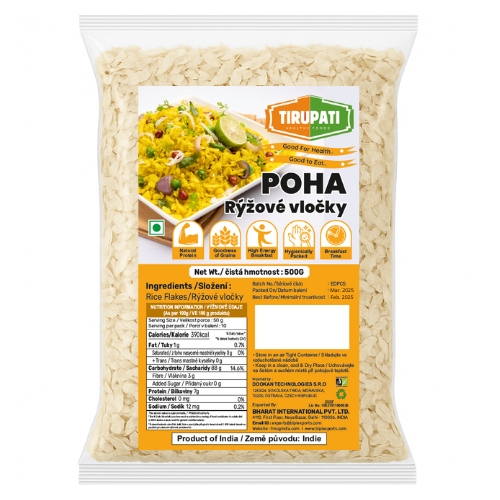 Tirupati Poha / Powa / Flattened Rice (500g) - Damaged Packaging